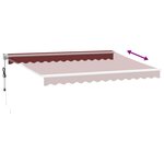 vidaXL Auvent rétractable automatique bordeaux 350x250 cm