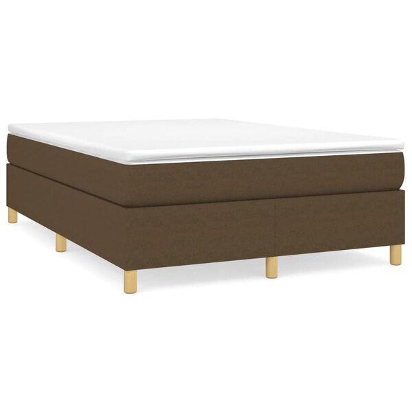 vidaXL Cadre de lit sans matelas marron foncé 140x190 cm tissu