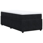 vidaXL Sommier à lattes de lit avec matelas Noir 90x190 cm Velours