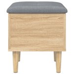 vidaXL Banc de rangement chêne sonoma 42x42x46 cm bois d'ingénierie