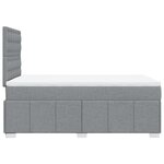 vidaXL Sommier à lattes de lit avec matelas Gris clair 120x200cm Tissu
