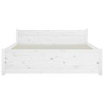 vidaXL Cadre de lit Blanc Bois massif 140x200 cm
