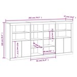 vidaXL Buffet avec lumières LED chêne marron 202x37x100 cm