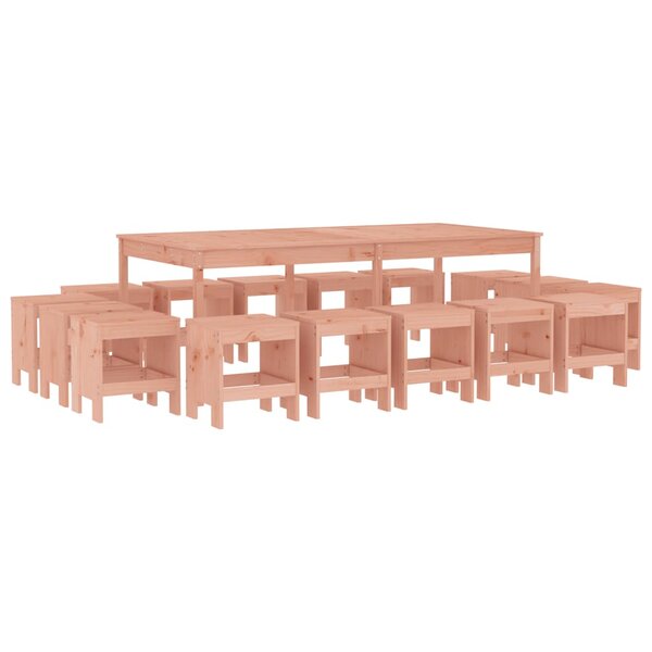 vidaXL Ensemble à manger de jardin 17 Pièces bois massif de Douglas