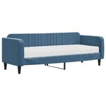 vidaXL Lit de jour avec matelas bleu 80x200 cm velours