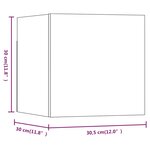vidaXL Meubles TV muraux 8 Pièces Sonoma gris 30 5x30x30 cm