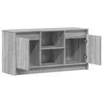 vidaXL Meuble TV avec LED sonoma gris 100x34x50 cm bois d'ingénierie