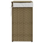 vidaXL Panier à linge avec couvercle 46x33x60 cm résine tressée
