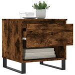 vidaXL Table basse chêne fumé 50x46x50 cm bois d'ingénierie