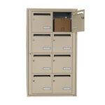 Bloc collectif Leabox 2x4  grade 3  simple face  intérieur  fixation murale  ivoire ral 1015 finition brillante