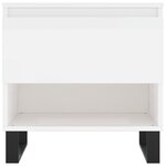 vidaXL Tables basses 2 Pièces blanc brillant 50x46x50cm bois d'ingénierie