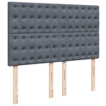 vidaXL Sommier à lattes de lit et matelas Gris foncé 140x200cm Velours