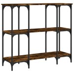 vidaXL Table console chêne fumé 102x35x90 cm bois d'ingénierie