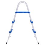 vidaXL Échelle de piscine Bleu et blanc 84 cm Acier