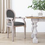 vidaXL Chaise à manger gris foncé 54x56x96 5 cm tissu