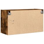 vidaXL Meuble TV mural avec lumières LED chêne fumé 80x31x45 cm