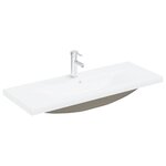 vidaXL Cabinet sous lavabo avec lavabo intégré en bois d'ingénierie chêne noir