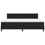 vidaXL Lit avec sommier et matelas & LED noir 200x200 cm velours