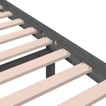 vidaXL Cadre de lit Gris Bois massif 100x200 cm