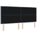 vidaXL Tête de Lit Design Lignes Bleues 200 cm Tissu