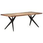 vidaXL Table à manger 200x90x76 cm Bois de récupération massif