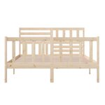 vidaXL Cadre de lit sans matelas bois massif 140x200 cm