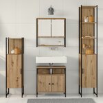 vidaXL Ensemble de meubles de salle de bain 4 pièces en chêne artisan en bois d'ingénierie