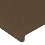 vidaXL Tête de lit à LED Marron foncé 100x5x118/128 cm Tissu