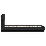 vidaXL Cadre de lit avec LED sans matelas noir 100x200 cm