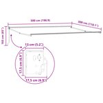 vidaXL Store rétractable manuel Gris 500x300 cm
