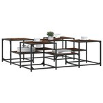 vidaXL Table basse chêne fumé 121x121x40 cm bois d'ingénierie