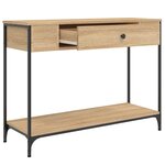 vidaXL Table console chêne sonoma 100x34 5x75 cm bois d'ingénierie