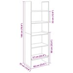 vidaXL Bibliothèque Chêne sonoma 60x35x180 cm Bois d’ingénierie