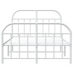 vidaXL Cadre de lit métal sans matelas et pied de lit blanc 120x190 cm