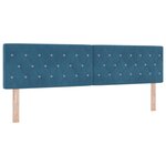 Lit à ressorts vidaXL avec matelas et LED bleu foncé 180x200 cm en velours