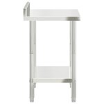 vidaXL Table de travail de cuisine avec dosseret 82 5x55x93 cm inox