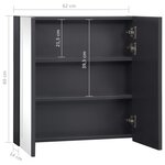 vidaXL Armoire de salle de bain à miroir LED 62x14x60 cm