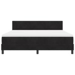 Lit à ressort vidaXL avec matelas Noir Super King Velours