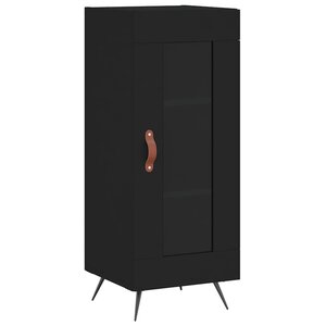 vidaXL Buffet Noir 34 5x34x90 cm Bois d'ingénierie