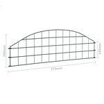 vidaXL Ensemble de clôture de jardin arquée 77 3x26 cm vert