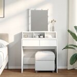 vidaXL Coiffeuse avec LED blanc 80x41x144 5 cm