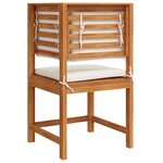 Fauteuil de jardin d'angle vidaXL avec coussins en bois d'acacia solide