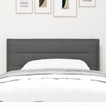 vidaXL Tête de lit LED Design Lignes Gris Foncé 100 cm Tissu
