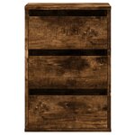 vidaXL Commode d'angle chêne fumé 40x41x58 cm bois d'ingénierie