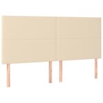 vidaXL Sommier à lattes de lit avec matelas Crème 200x200 cm Tissu