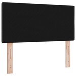 Tête de lit capitonnée noire 80 cm en tissu