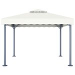vidaXL Tonnelle 300x300 cm Crème Aluminium