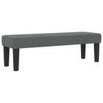 vidaXL Lit à ressorts avec matelas et banc gris foncé 200x200 cm Tissu