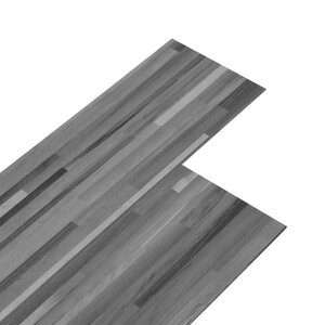vidaXL Planches de plancher PVC 5 02 m² 2 mm Autoadhésif Gris rayé