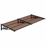 vidaXL Auvent de porte Noir 152 5x90 cm Polycarbonate